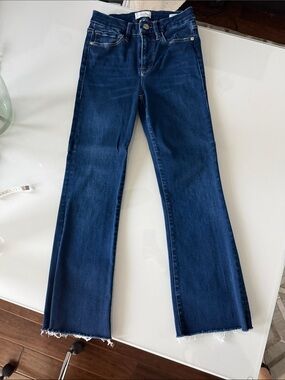 Women's Frame Slim Bootcut Jeans in Deep Indigo
